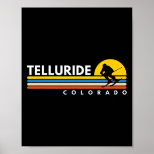 Telluride Co Colorado Vintage Retro Souvenirs Skif Poster
