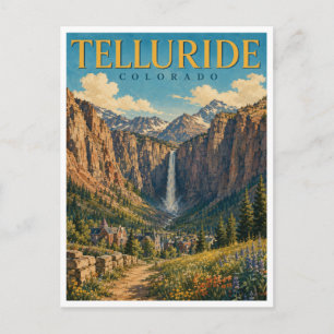 Telluride Colorado Box Canyon GeoSaga Postkarte