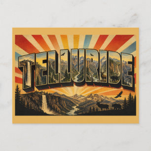 Telluride Colorado Box Canyon Wasserfall Kunst Postkarte