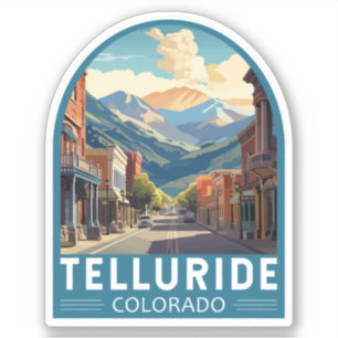 Telluride Colorado Kunstvoll wandern Vintag Aufkleber
