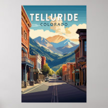 Telluride Colorado Kunstvoll wandern Vintag