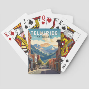 Telluride Colorado Kunstvoll wandern Vintag Spielkarten