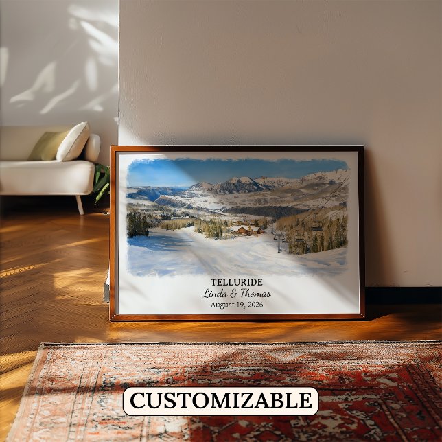 Telluride Colorado Poster, Aquarell, Maßgeschneide Poster (Von Creator hochgeladen)