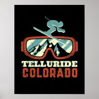 Telluride Colorado Retro Skifahren Snowboarden