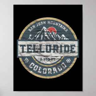 Telluride Colorado San Juan Rocky Mountains Skifah Poster