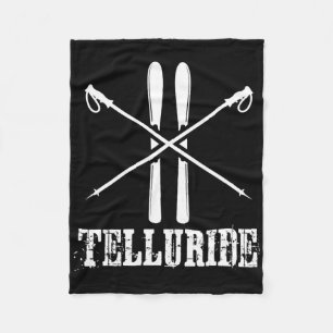 Telluride Colorado Ski Skifahrer Pole Down Hil Fleecedecke