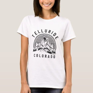 Telluride Colorado Ski Skiing Vintage Pride Andenk T-Shirt