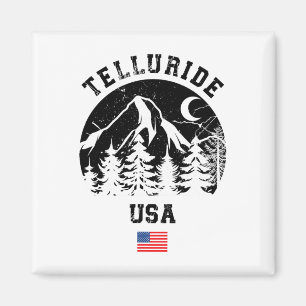 Telluride Colorado Skigebiet Alpinski Alpine Flagg Magnet