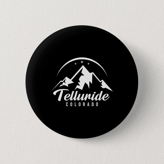 Telluride Colorado Skigebiet Snowboarden Button (Vorderseite)