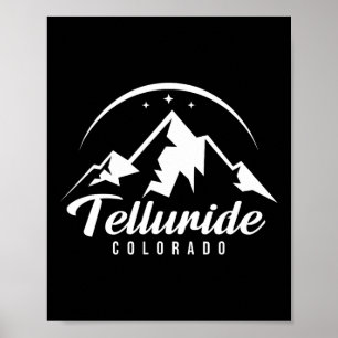 Telluride Colorado Skigebiet Snowboarden Poster