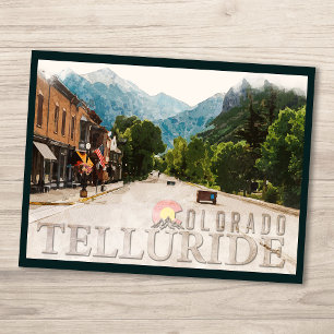 Telluride Colorado Skigebiete Postkarte