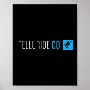 Telluride Colorado Snowboard Box Type Poster