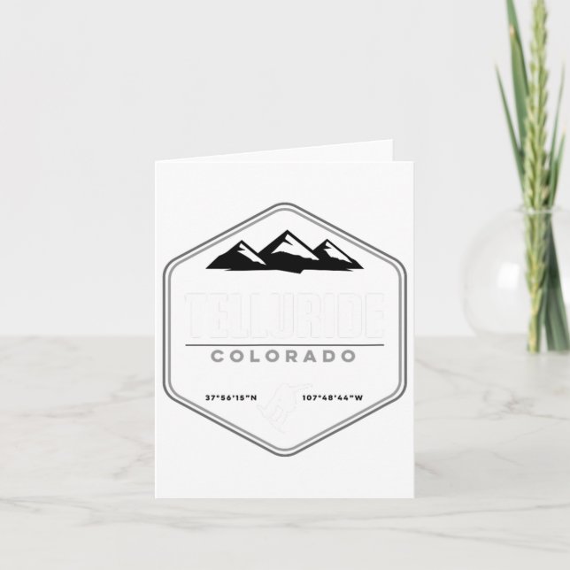 Telluride Colorado Snowboarding T Karte (Vorderseite)