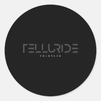 Telluride Colorado Tonal Type Runder Aufkleber