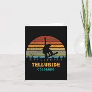 Telluride Colorado Vintag Sunset Snowboarden Snowb Karte