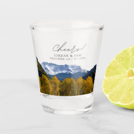 Telluride Foto Gastgeschenk Hochzeit Cheers Shot G Schnapsglas