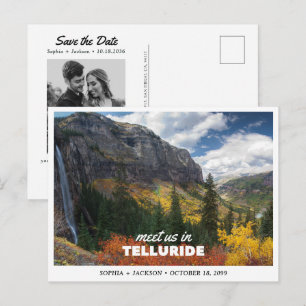 Telluride Hochzeit Save the Date Reise Retro Postkarte