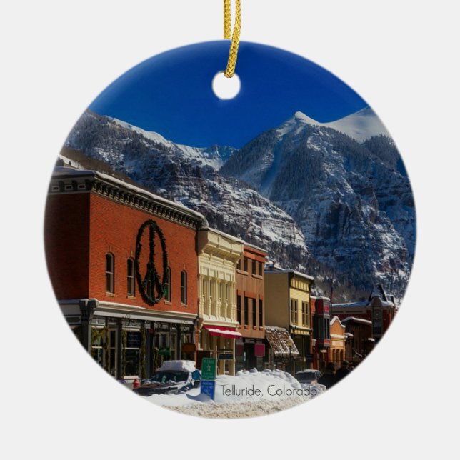 Telluride, Landschaftsbild Colorado Keramikornament (Vorne)