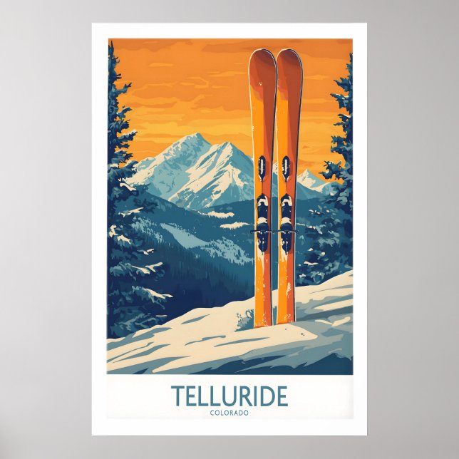 Telluride Ski Print - Colorado 1 Poster (Vorne)