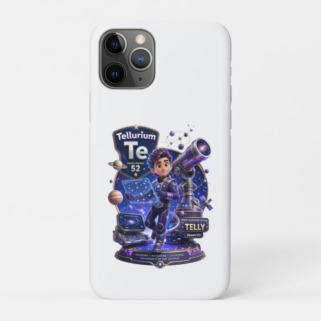 Tellurium-Charakter aus ATOMIVRA Case-Mate iPhone Hülle (Rückseite)