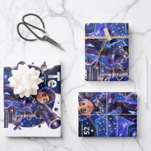 Tellurium-Charakter aus dem ATOMIVRA™-Universum Geschenkpapier Set