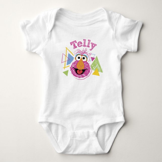 Telly Monster Spaß-Grafik Baby Strampler (Vorderseite)