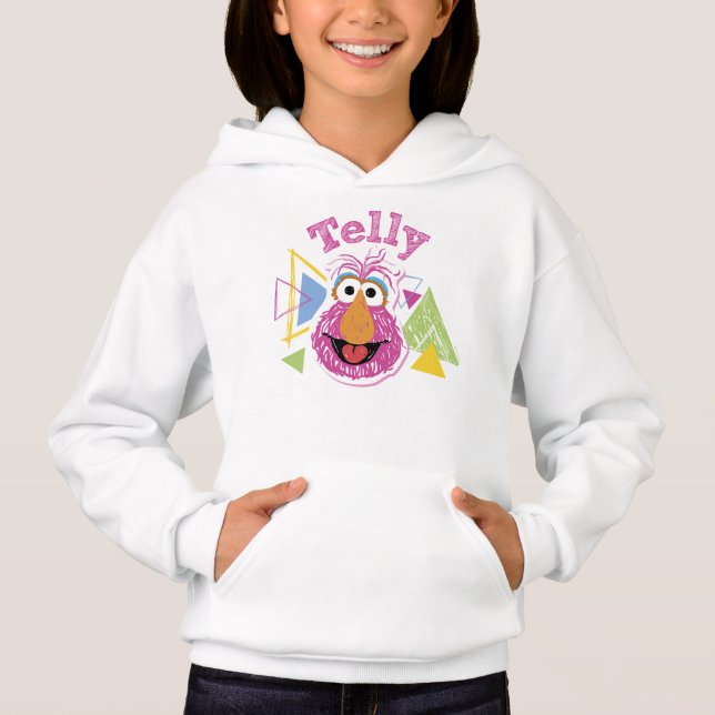 Telly Monster Spaß-Grafik Hoodie (Vorderseite)