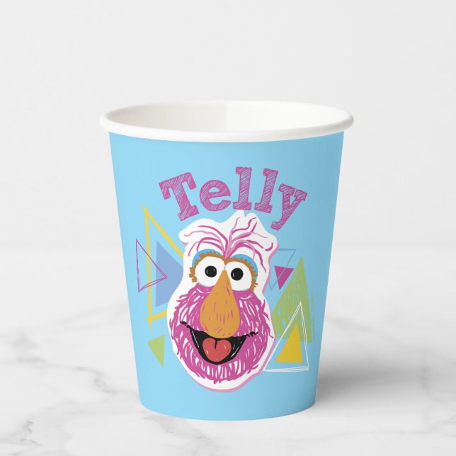 Telly Monster Spaß-Grafik Pappbecher (Links)