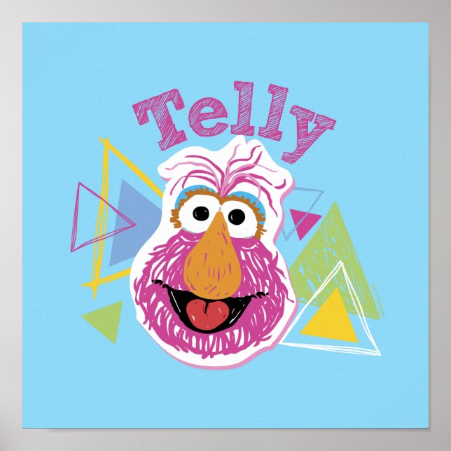 Telly Monster Spaß-Grafik Poster (Vorne)