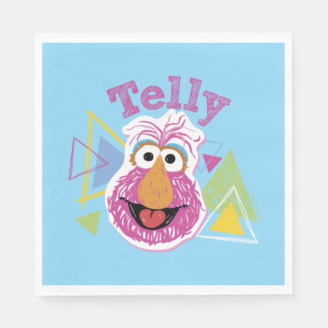 Telly Monster Spaß-Grafik Serviette (Vorderseite)