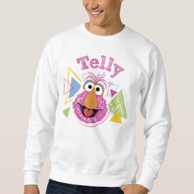 Telly Monster Spaß-Grafik Sweatshirt (Vorderseite)