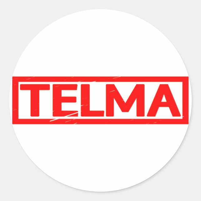 Telma-Briefmarke Runder Aufkleber (Vorderseite)