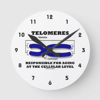 Telomeres, die für das Altern auf Zellebene verant Runde Wanduhr
