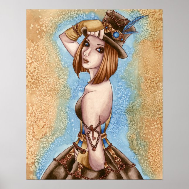Telsa - Steampunk Art Poster (Vorne)