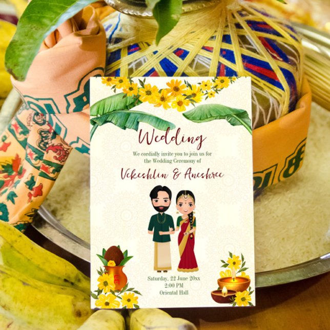 Telugu Tamil Süd-Indische Hochzeitseinladung Einladung (Von Creator hochgeladen)