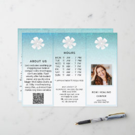 TEM 2Foto QR Trifold Broschüre Abstraktes Menü Pre