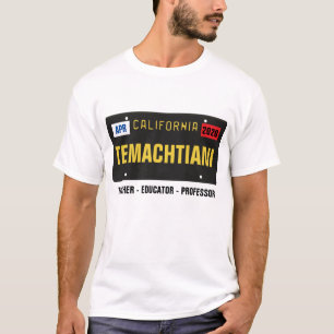 Temachtiani License Plate T - Shirt (benutzerdefin