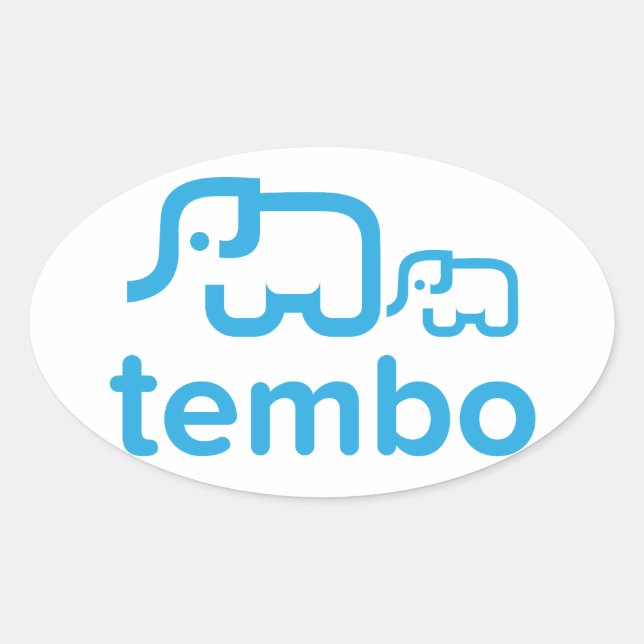 Tembo Oval Sticker (Vorderseite)