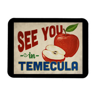 Temecula Kalifornien Apfel - Vintage Reise Magnet