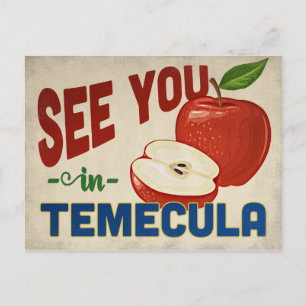 Temecula Kalifornien Apfel - Vintage Reise Postkarte