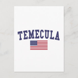 Temecula US Flagge Postkarte
