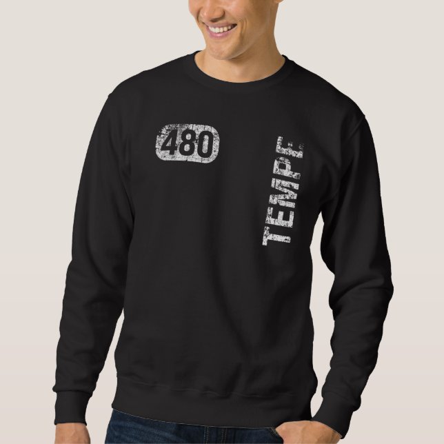 Tempe Arizona 480 Area Code Vintage Retro Sweatshirt (Vorderseite)