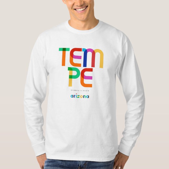 Tempe Arizona Mitte Jahrhundert, Pop Art, T-Shirt (Vorderseite)