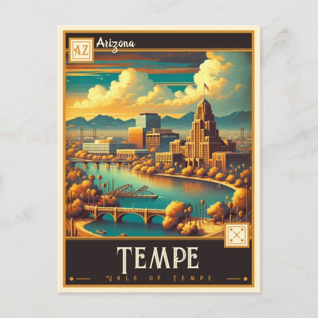Tempe, Arizona | VINTAG Postkarte (Vorderseite)
