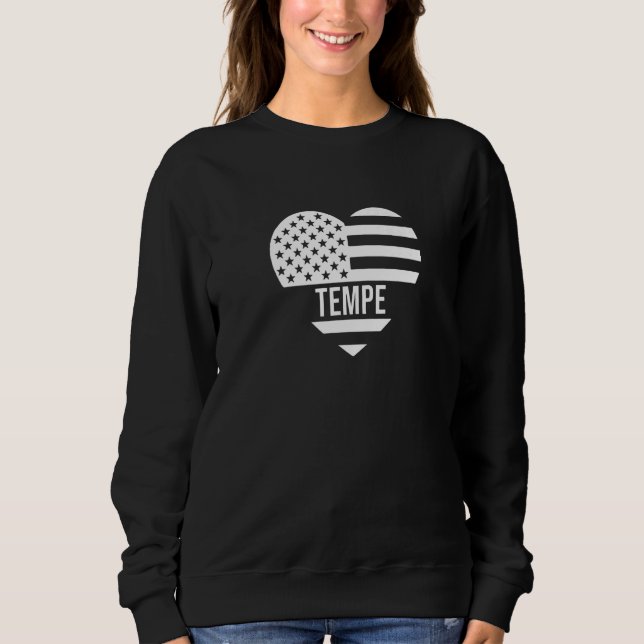 Tempe USA Flag America City Hometown Vacation Amer Sweatshirt (Vorderseite)