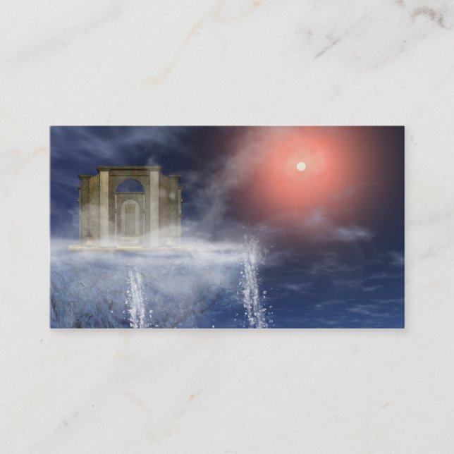 Tempel auf Berg Visitenkarte (Vorderseite)