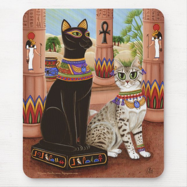Tempel Bastet Ägypten der Bast-Göttin-Katze Mousepad (Vorne)