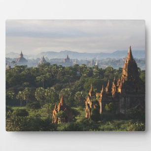 Tempel bei Sonnenaufgang, Bagan, Myanmar Fotoplatte