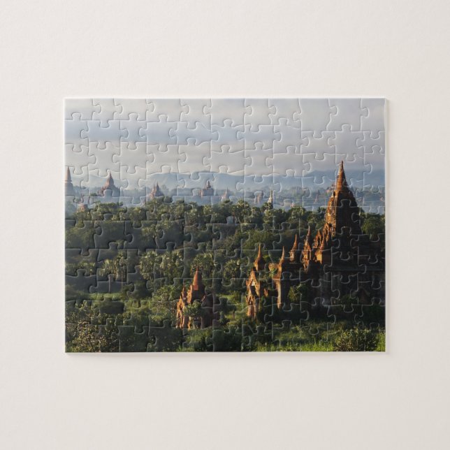 Tempel bei Sonnenaufgang, Bagan, Myanmar Puzzle (Horizontal)