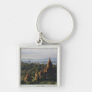 Tempel bei Sonnenaufgang, Bagan, Myanmar Schlüsselanhänger